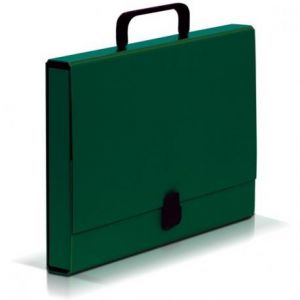 Teczka z rączką VauPe A4/4cm Classic, Zielona ciemna